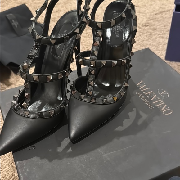 Valentino Shoes - Valentino Black Heels with Iconic Rockstud Design